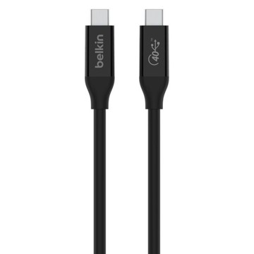 belkin 貝爾金 USB 4 Type-C to Type-C 傳輸線 100W INZ001qc0.8MBK  黑色  1個  0.8m