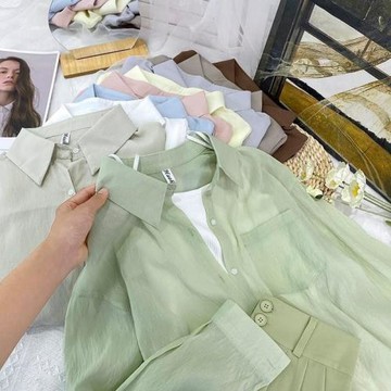 復古港味雪紡棉麻防曬襯衫女夏季新款法式設計感小眾春秋長袖上衣