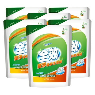 【毛寶】全效強淨 柔軟洗衣精 補充包 箱購（1800gx6入）