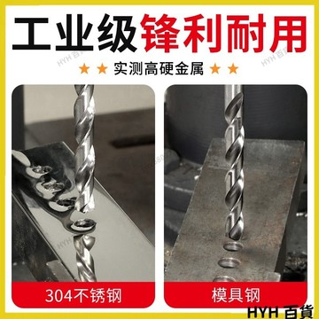 HYH【免運】 全磨直柄 麻花鑽頭 不鏽鋼專用 手電鑽鑽頭 6542高速鋼 金屬合金鑽咀 白鐵鑽頭  鑽尾