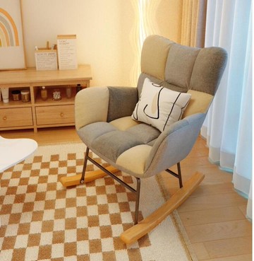 北歐風搖搖椅網紅家用陽台休閒躺椅子客廳大單人臥室午睡懶人沙發【林之舍】