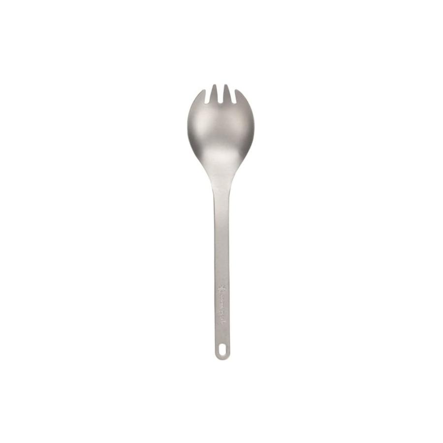 Snow Peak Titanium Spork Lightweight Titanium Cutlery for Camping  Hiking Compact  Portable Utensil for Easy Packing -... [並行輸入品]