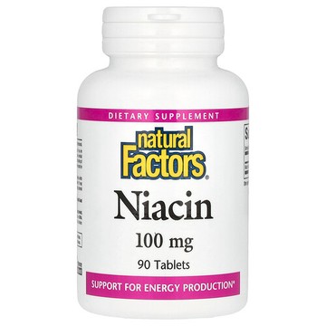 Natural Factors, 煙酸，100 毫克，90 片