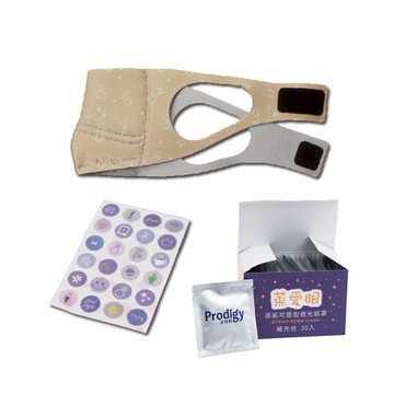 【海夫健康生活館】Prodigy波特鉅 4合1石墨烯 蒸氣舒眠 眼鼻罩組 愛睏貓(加發熱包30入組)