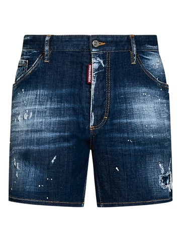 Dsquared2 DARK RIPPED WASH COMMANDO DENIM Shorts