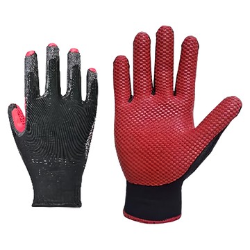 小美紀 雙面透氣手套  S-51P  1雙  黑色 + 紅色