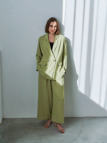 特色斜釦造型後鬆緊腰長褲(7C41L0F0300) - YECCA VECCA