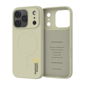 National Geographic Soft 磁吸矽膠保護殼 MagSafe 磁吸手機殼 適用 iPhone 18 Pro Max - 米色