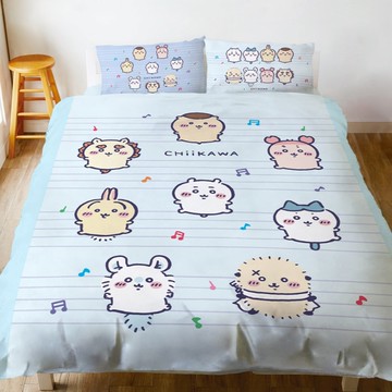 戀家小舖 跳樂五線譜 單人床包含一件枕套 吉伊卡哇 Chhiikawa 三麗鷗卡通 台灣製造