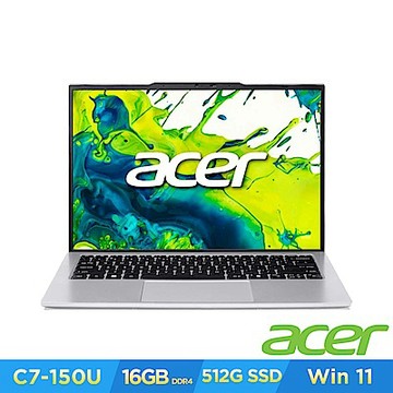 Acer 宏碁 Aspire Lite AL14-54P-79QZ 14吋筆電(C7-150U/16G/512G/Win11)