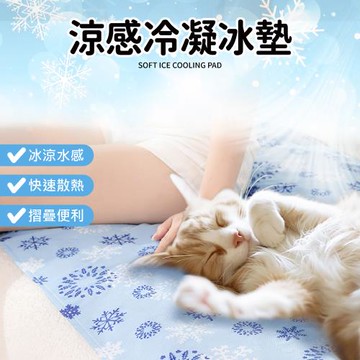 【Dodowu】軟冰涼墊 素色淺藍50*150 (涼墊 冰涼軟墊 冰凝膠涼墊 降溫墊 冰涼墊 水床 )