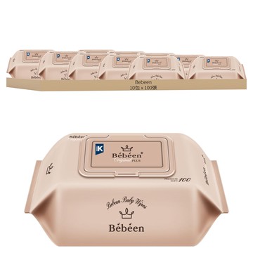 Bebeen Original Plus 濕紙巾 整體成分1級 掀蓋式  100張  10包