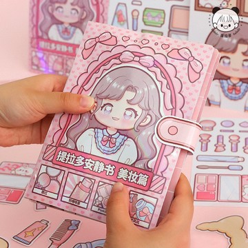 提拉多捏捏樂 安靜書 可愛立體貼紙書 場景拼貼素材 diy材料裝飾貼畫 豆豆書