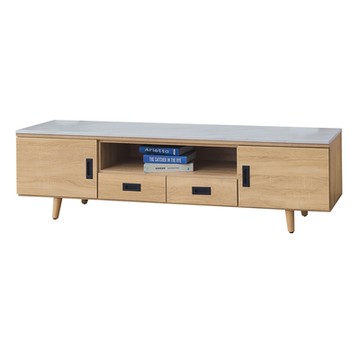 文創集 羅平6尺二門二抽電視櫃/視聽櫃(二色可選)-180x40x47cm免組