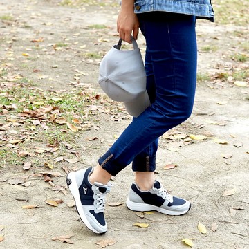 MIT【輕履行運動鞋-女款藍灰】訓練鞋 休閒鞋 輕量防滑 耐磨透氣