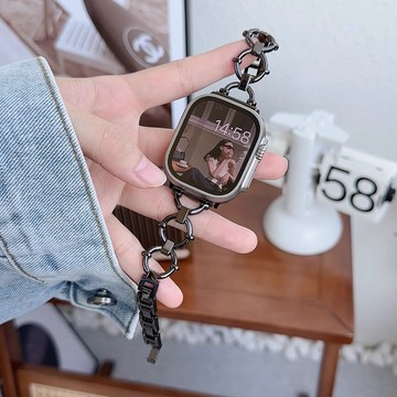 金屬圓環氣質手鏈錶帶 適用 Apple watch 錶帶 iwatch錶帶