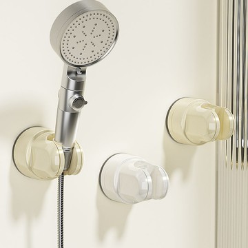 蓮蓬頭支架 蓮蓬頭座 花灑支架 免打孔免釘蓮蓬頭支架 淋浴頭掛架 花灑支架可移動吸盤式衛生間可調節淋浴噴頭固定器免打孔免