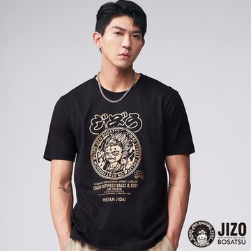 地藏小王 BLUE WAY – 仿箔日式LOGO短TEE(黑)