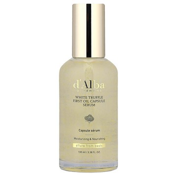 d'Alba, 白鬆露初油膠囊精華，3.38 液量盎司（100 毫升）