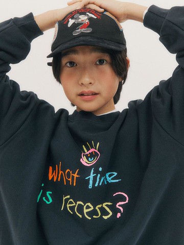 Cotton Overfit Double-sided Fleece Sweatshirt [Navy]