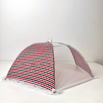 [承祥] 格子紋摺疊菜罩 CKD0075