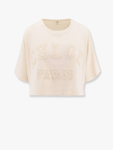 Biologic cotton t-shirt with frontal logo patch - CHLOE' - gender_Woman