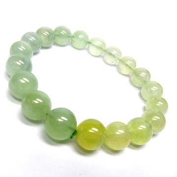 漸層雙色葡萄石水晶手珠手鍊(12mm大顆粒)