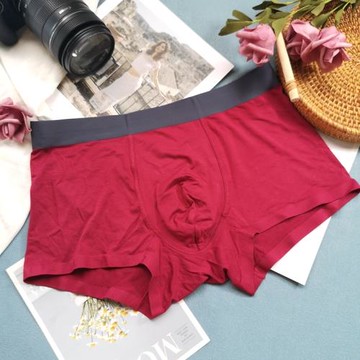 小芬歐美外貿平角褲男士舒適一片式無痕簡潔大氣內褲男莫代爾實拍