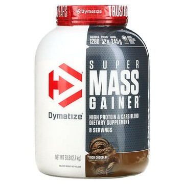 Dymatize, Super Mass Gainer, 富含巧克力, 6 lbs (2.7 kg)