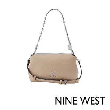 NINE WEST KYRIE 經典緹花鏈帶兩用包-奶茶色(567273)