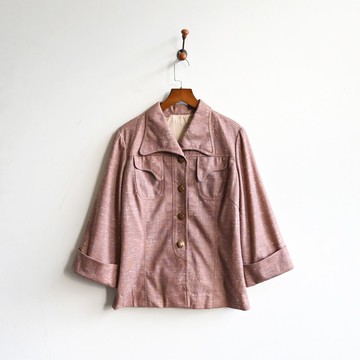 【蛋植物古著】星花雪點七分寬袖古著外套