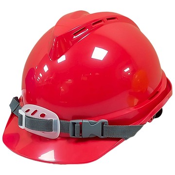 台灣製造 檢驗合格ABS透氣工程帽工業用防護頭盔(JSV18)紅色