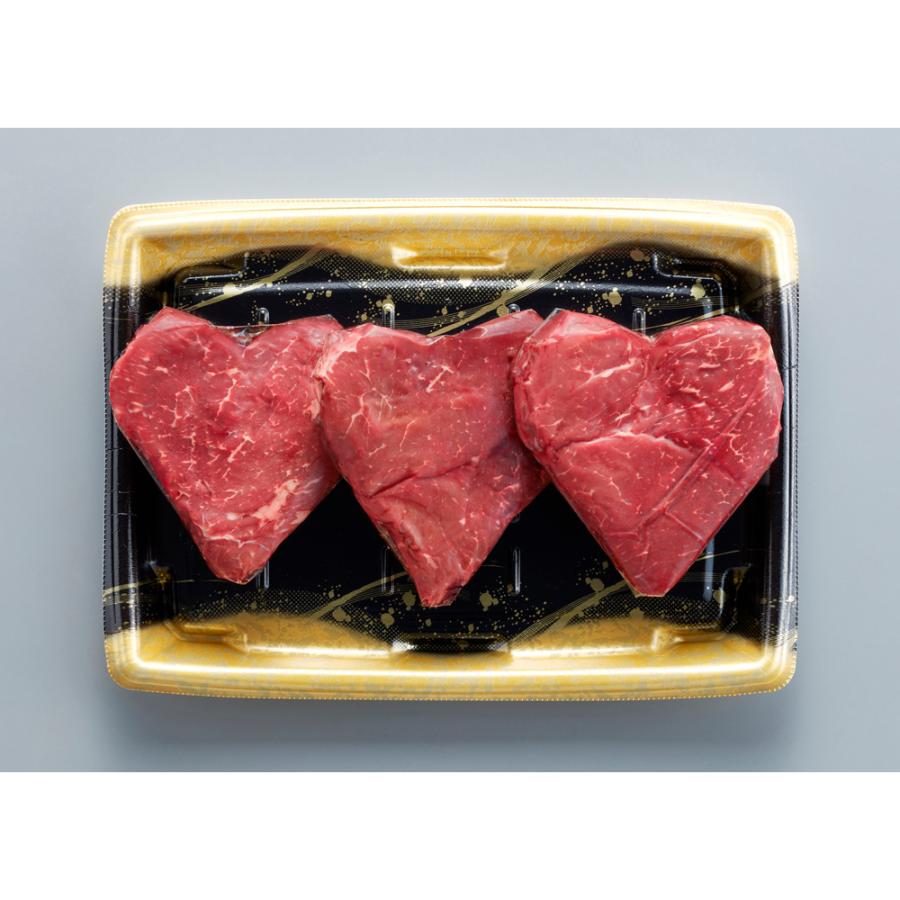 国産牛 ハート形モモステーキ×3枚 （計360g） モモ肉 牛肉 お肉 食品 お取り寄せグルメ ギフト お歳暮 贈り物