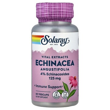 Solaray, 重要提取物，狹葉松果菊，125 毫克，60 粒素食膠囊
