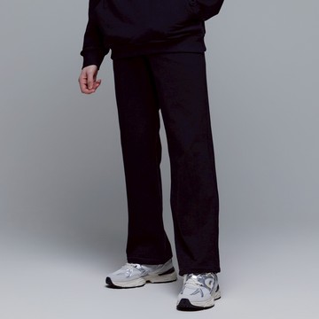 男女同款 PITTA 微寬鬆長褲 - 炭黑色