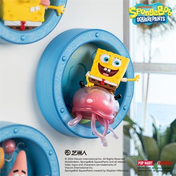 共鳴GONG 海綿寶寶手辦掛件次元窗口 海綿寶寶派大星擺件可掛墻