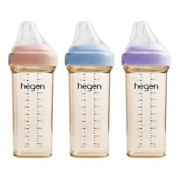 麗兒采家 新加坡 hegen 金色奇蹟PPSU多功能方圓型寬口奶瓶330ml(3款可選)