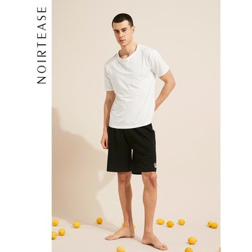NoirTease奈黎詩男士夏季薄款純棉短袖可外穿睡衣家居服兩件套裝