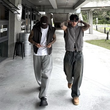 【AMERO】男裝 女裝 水洗 短版 連帽 無袖外搭