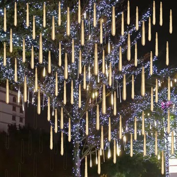 流星雨燈 流星燈 流星燈條 流星雨led燈樹燈掛樹上的裝飾燈流水燈戶外防水彩燈太陽能流星燈『ZW3962』