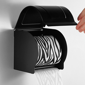 實心加厚全銅黑色廁紙盒卷紙架紙巾盒廁紙盒紙盒浴室酒店置物架