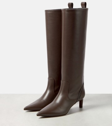 Brunello Cucinelli Embellished leather knee-high boots