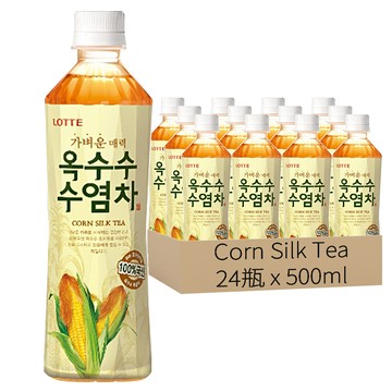 LOTTE 樂天 玉米鬚茶 500ml 韓國產 無添加糖 高纖維  24瓶