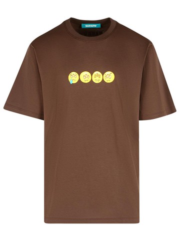 Barrow Brown Cotton T-Shirt