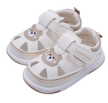 【NikoKids】學步鞋/涼鞋/造型涼鞋/小童涼鞋/白色熊熊(SG676)