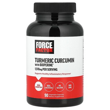 Force Factor, 薑黃素，含 BioPerine®，90 粒素食膠囊