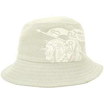BURBERRY 巴寶莉 側邊戰馬騎士刺繡棉混紡漁夫帽(米色)
