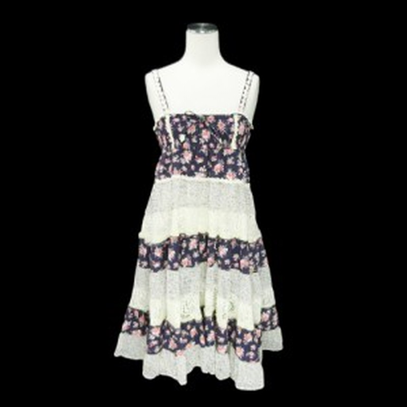 美品 A R W Lace Switching Floral Dress アロー レース切替 花柄 ワンピース 0481 中古 通販 Lineポイント最大1 0 Get Lineショッピング