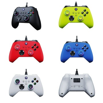 新款Xbox series s/x有線手柄中性帶背鍵炫彩RGB呼吸燈PC游戲手柄【北歐居家生活】