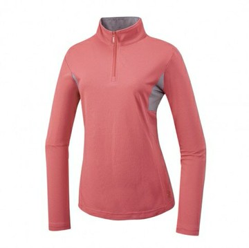 ├登山樂┤台灣MOUNTNEER 山林 女透氣排汗長袖上衣-珊瑚紅 # 51P48-39